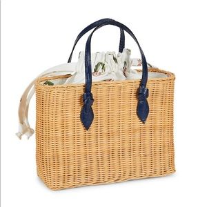 PAMELA MUNSON The Beatrix Leather - Trim Woven Basket